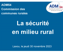 La sécurité en milieu rural