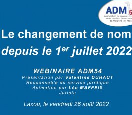 Webinaire sur le changement de nom