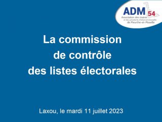 Webinaire sur la commission de contrôle des listes électorales