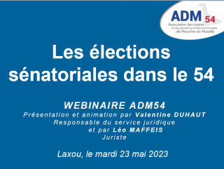 Webinaire sur les élections sénatoriales