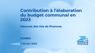 Webinaire sur les principales mesures de la loi de finances qui concernent les collectivités