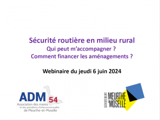 Webinaire sur la sécurité routière en milieu rural