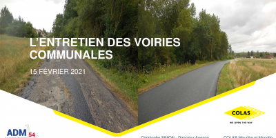 Webinaire sur l’entretien des voiries communales