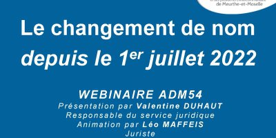 Webinaire sur le changement de nom